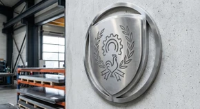 Logo du label MEF (Meilleures Entreprises de France) ou badge de certification de qualité avec mention claire du label MEF. Design professionnel, sobre et reconnaissable, adapté à l'affichage en tant que certification d'engagement qualité pour une entreprise B2B distributrice de métaux.